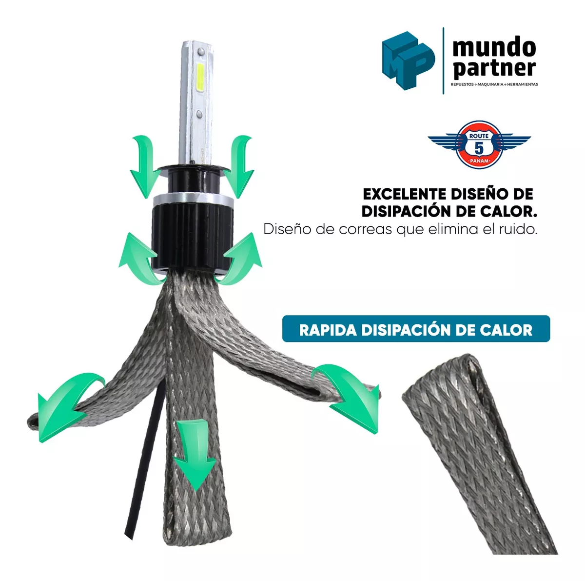AMPOLLETA LED 880X881 K1 CORREA DISIPADOR 6000K 12-30V - 4