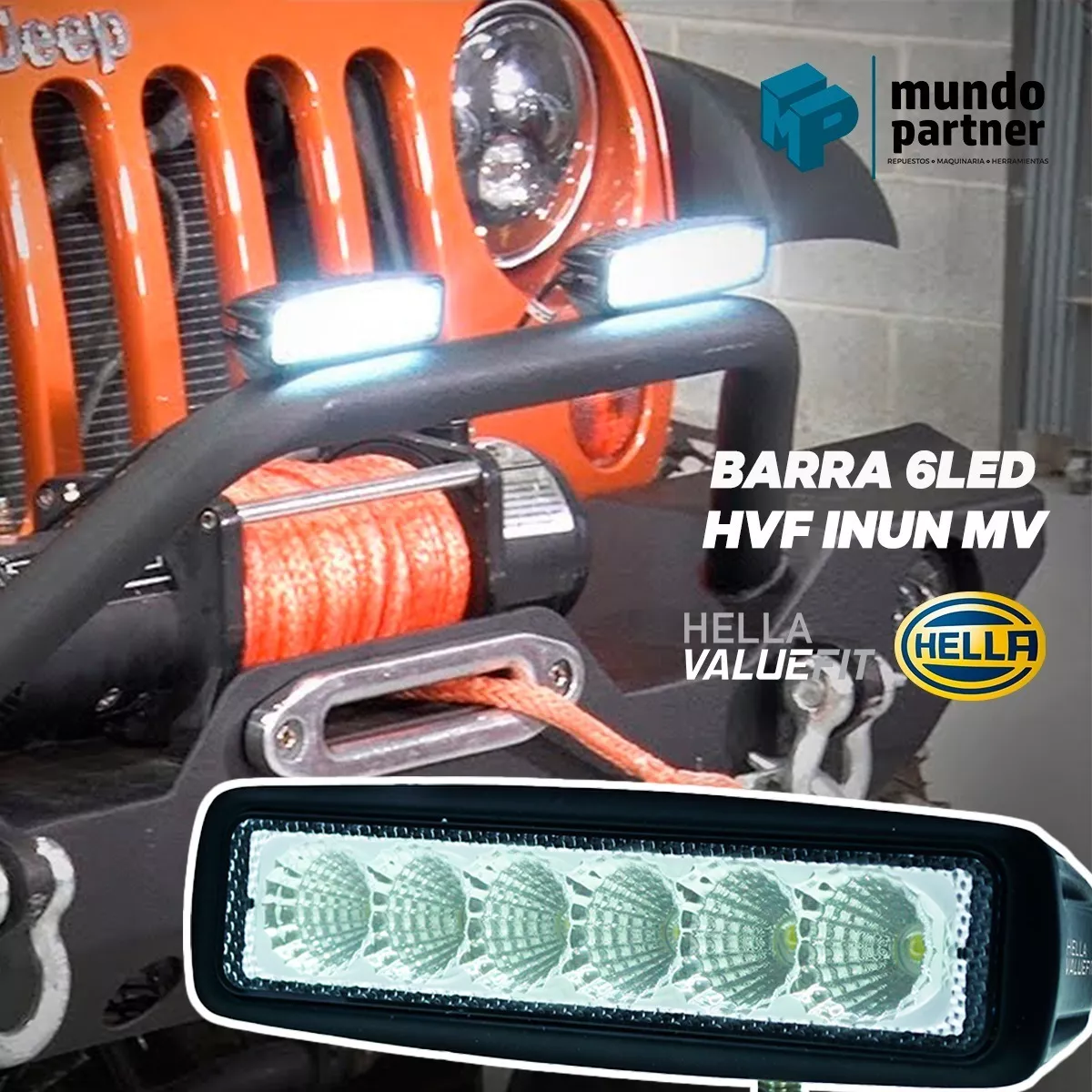 BARRA LUZ HELLA VALUE FIT VALUE FIT MINI 6 LED INUN MV - 4