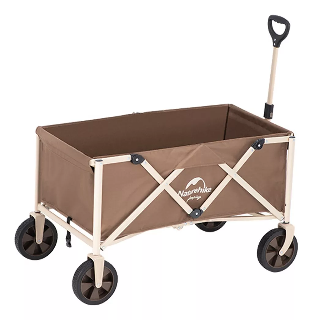 CARRO LARGO PLEGABLE CAMPING 170L (120KG) - CAFÉ - 1