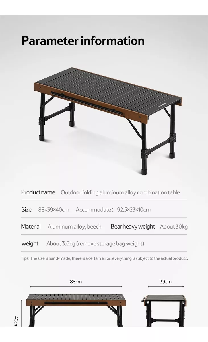 MESA IGT PLEGABLE PARA EXTERIORES - ALEACION DE ALUMINIO - 5