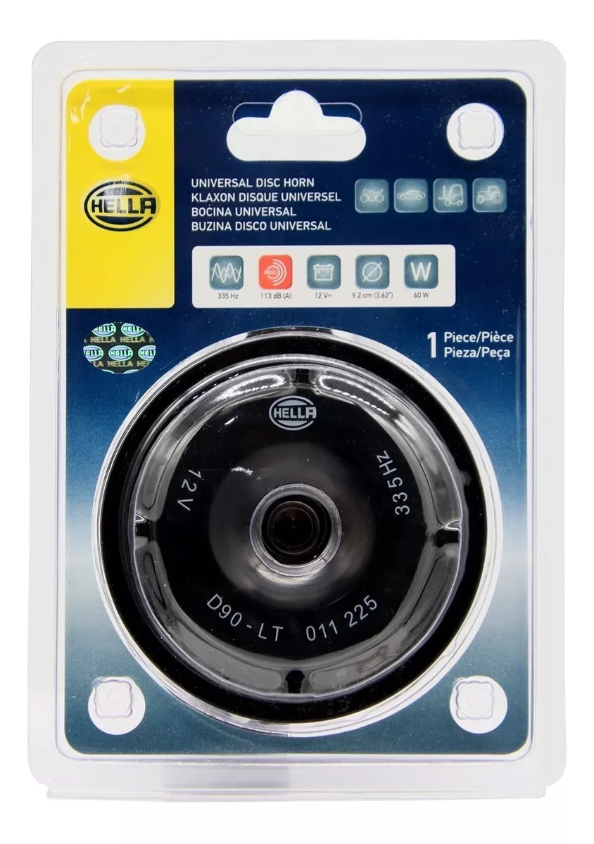 BOCINA T/PLATO 12V 60W 435HZ 113DB UNID BLIST - 2