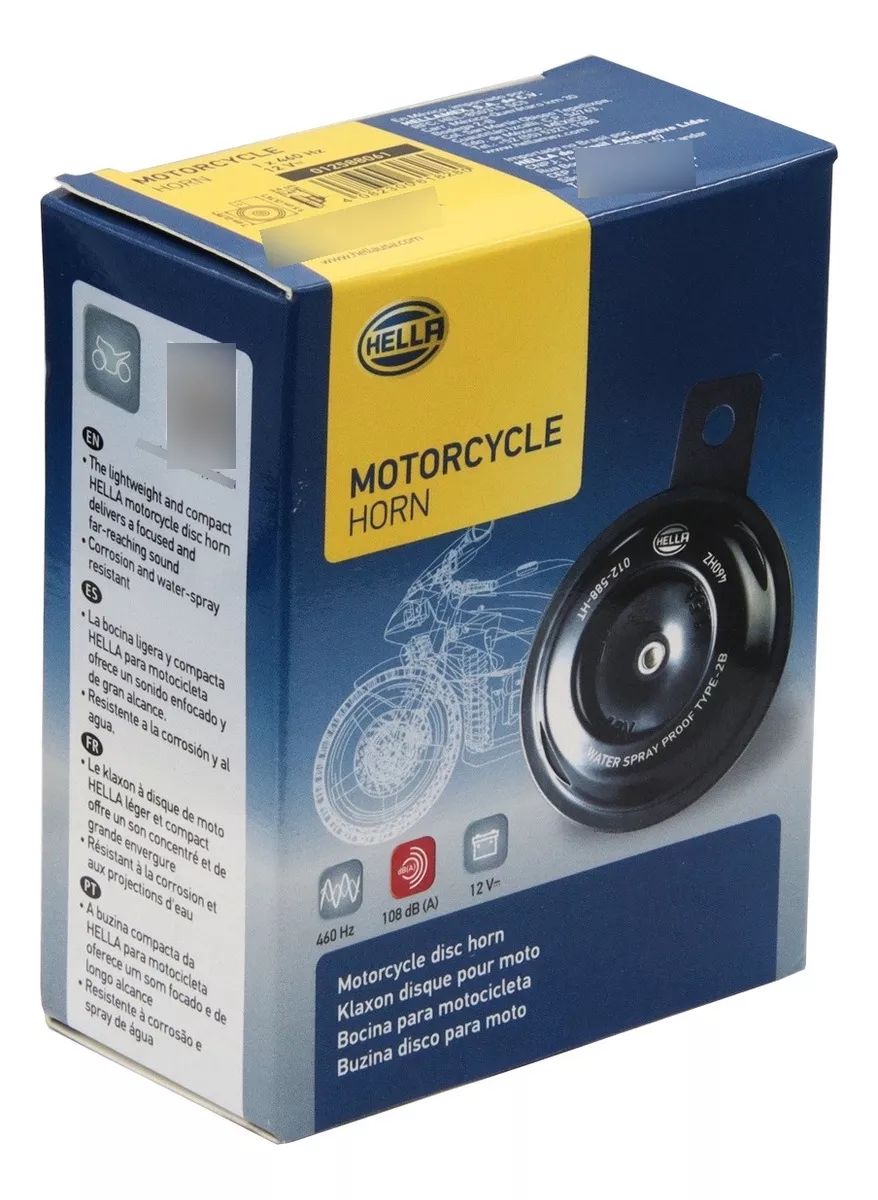 BOCINA HELLA 12V 16W 480HZ UNIVERSAL 70MM - MOTO - 1