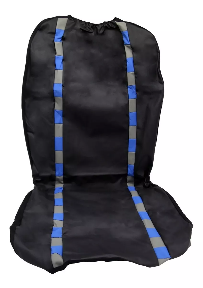 FUNDA ASIENTO 6PZAS IMITACION CUERO GRIS/CELE - 1