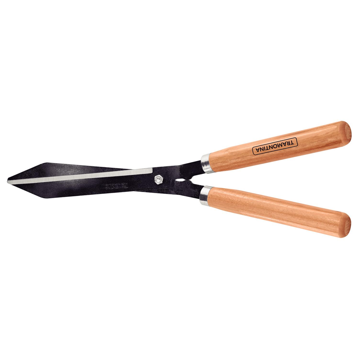 TIJERA CESPED MANGO DE MADERA CON LAMINA DENTADA - 1
