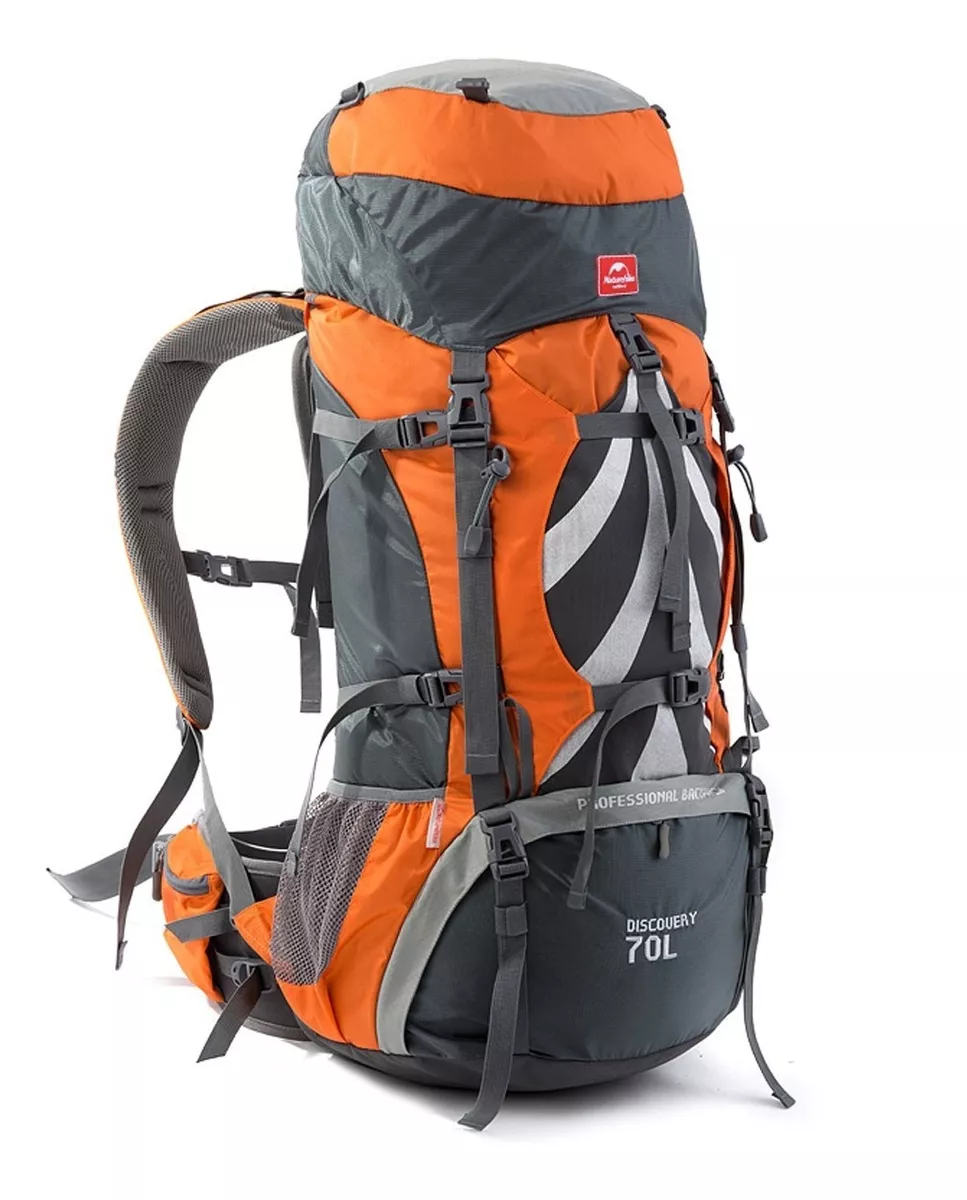 MOCHILA SENDERISMO 70LITROS NATUREHIKE - NARANJA/GRIS - 1