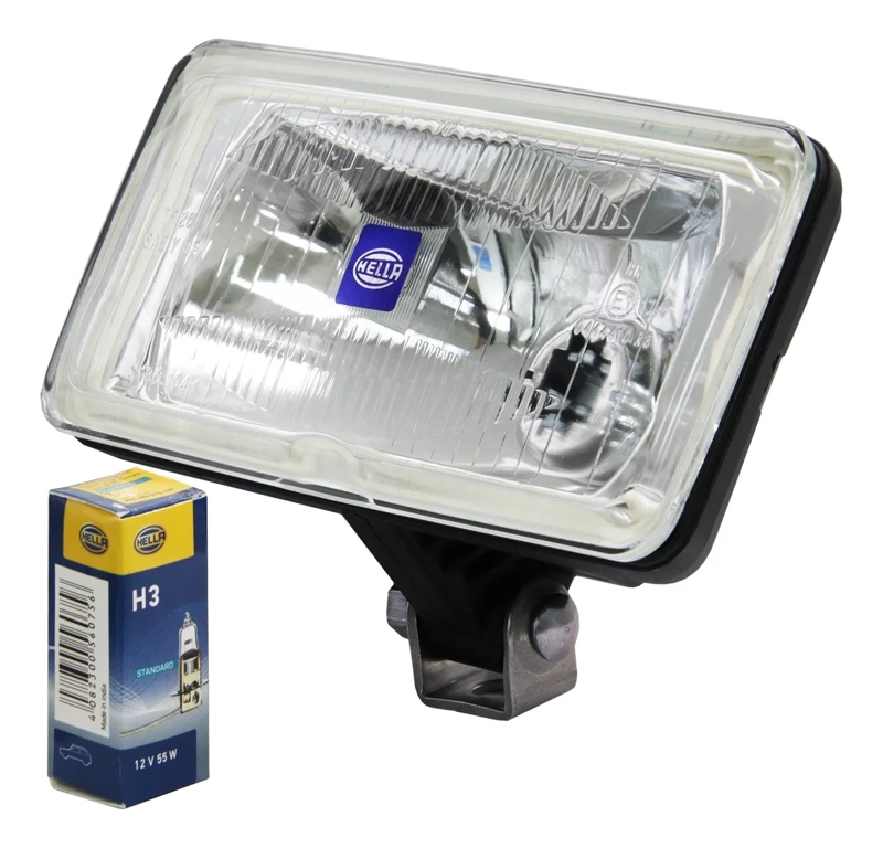 FAROL HELLA 550 COMET LUZ CRISTAL H3 12V CON TAPA - 1