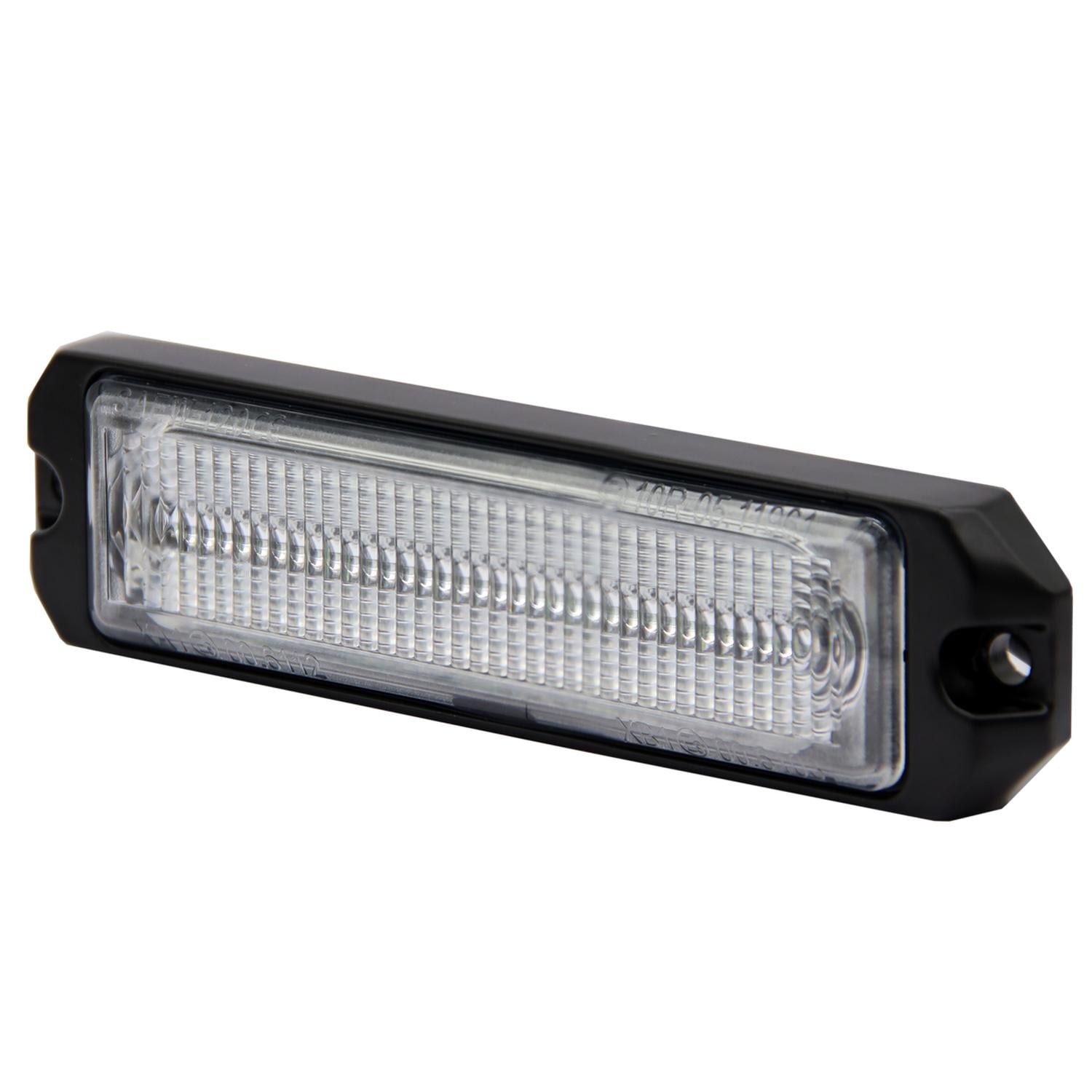 BARRA DESTELLANTE 26 PATRONES 120MM 9V30V BASE ALUMINIO PC TRANSPARENTE IP67 6LED AMBAR - 2