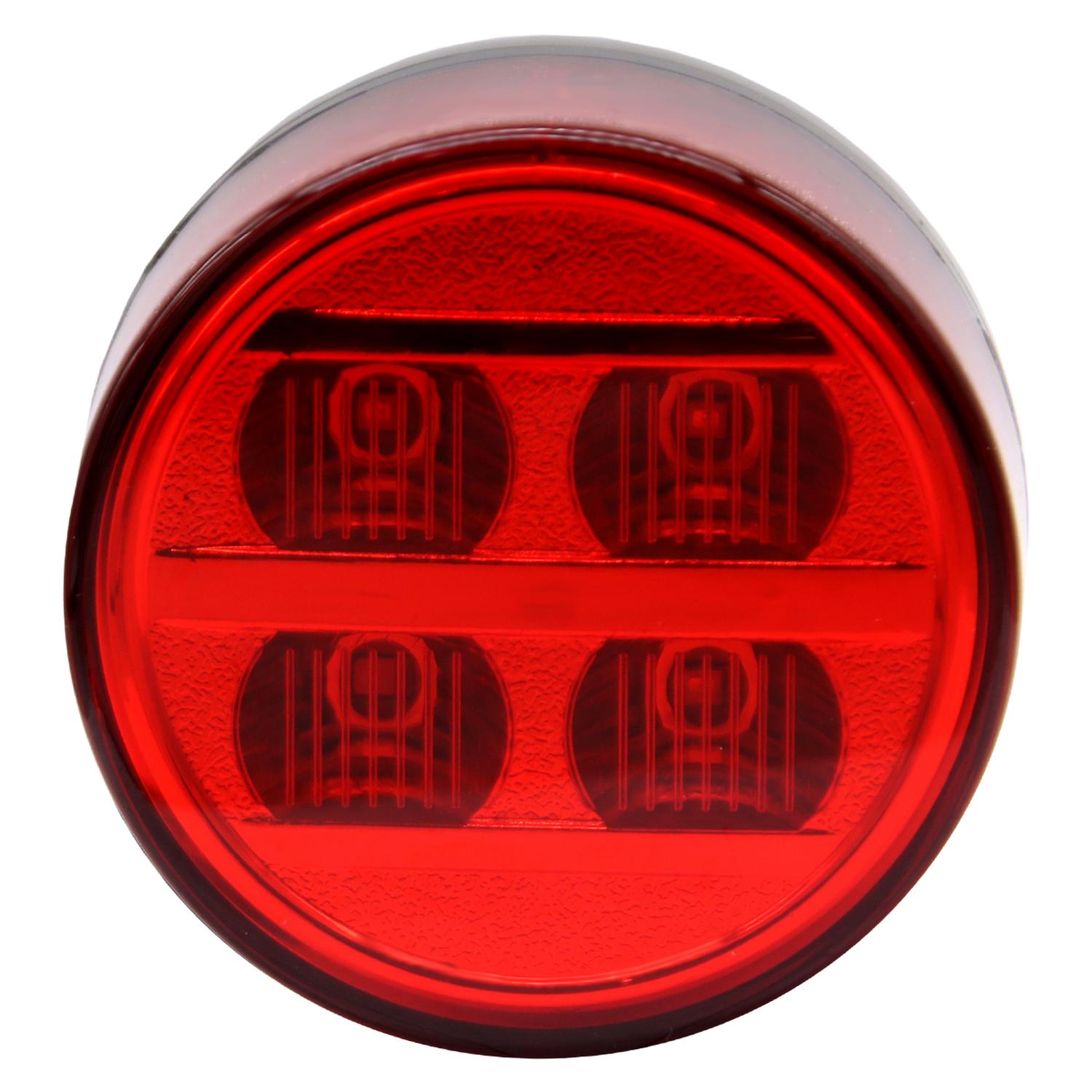 FAROL LATERAL 4LED 70MM BIVOLTAJE BUS BRASIL ROJO - 1
