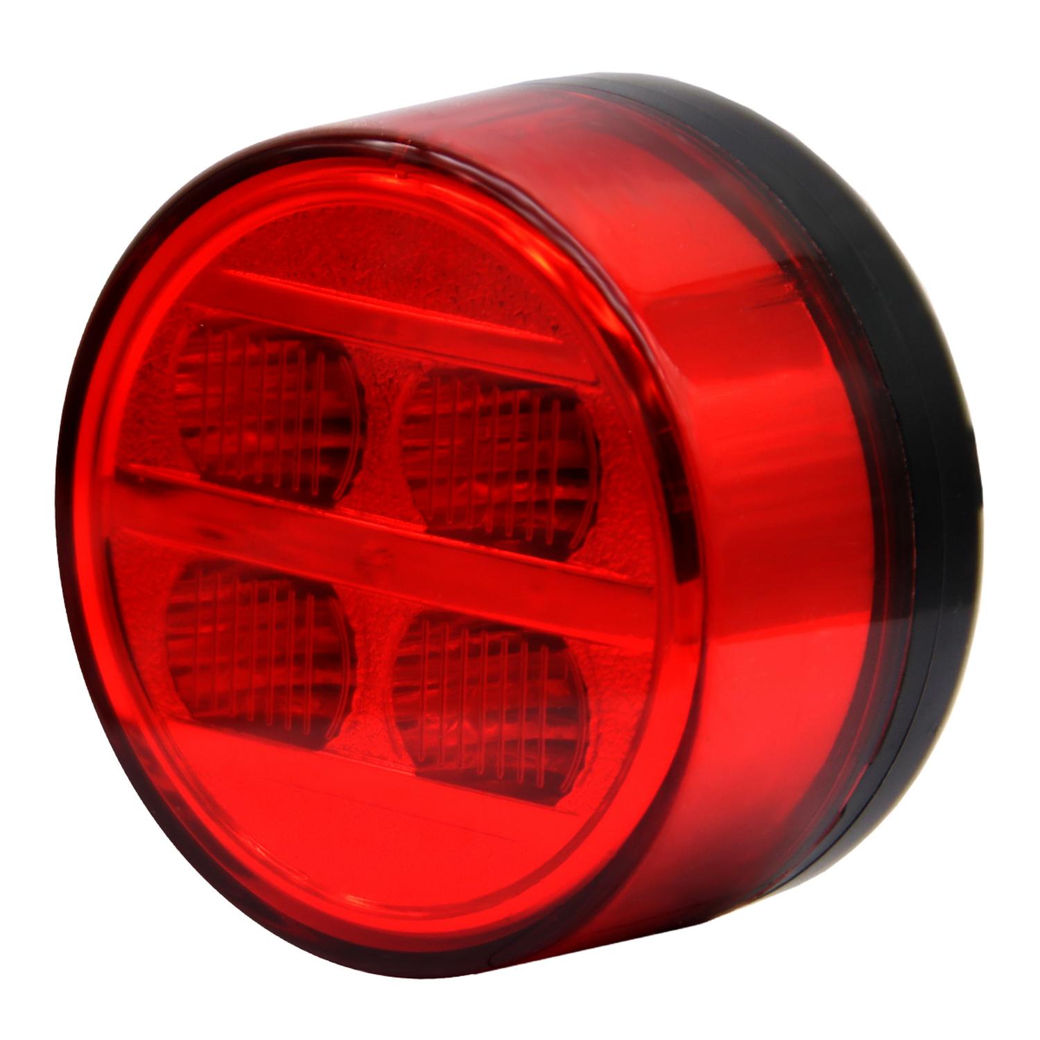 FAROL LATERAL 4LED 70MM BIVOLTAJE BUS BRASIL ROJO - 2