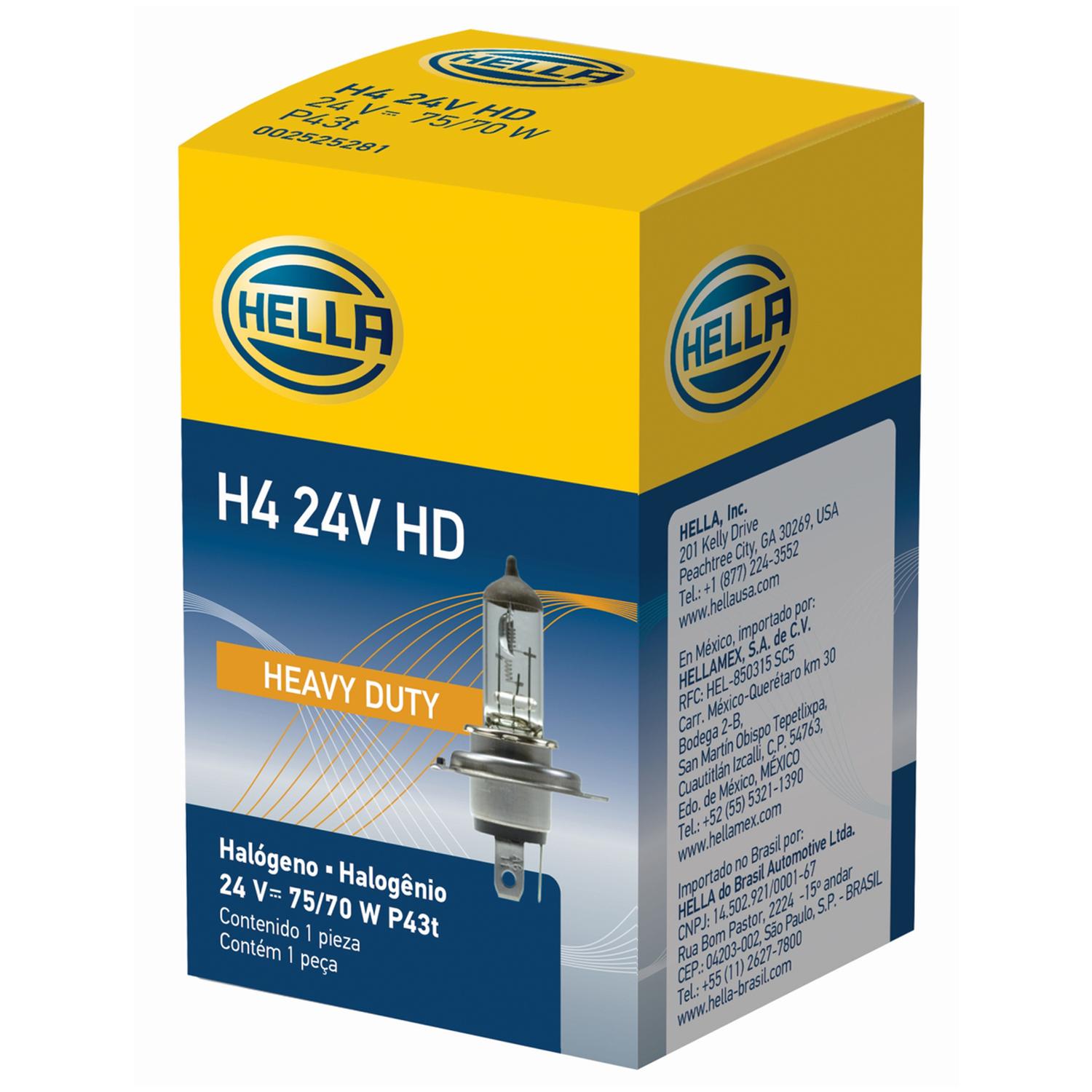 AMPOLLETA HALOGENA H4 24V 75/70W P43T T4,625 - 2