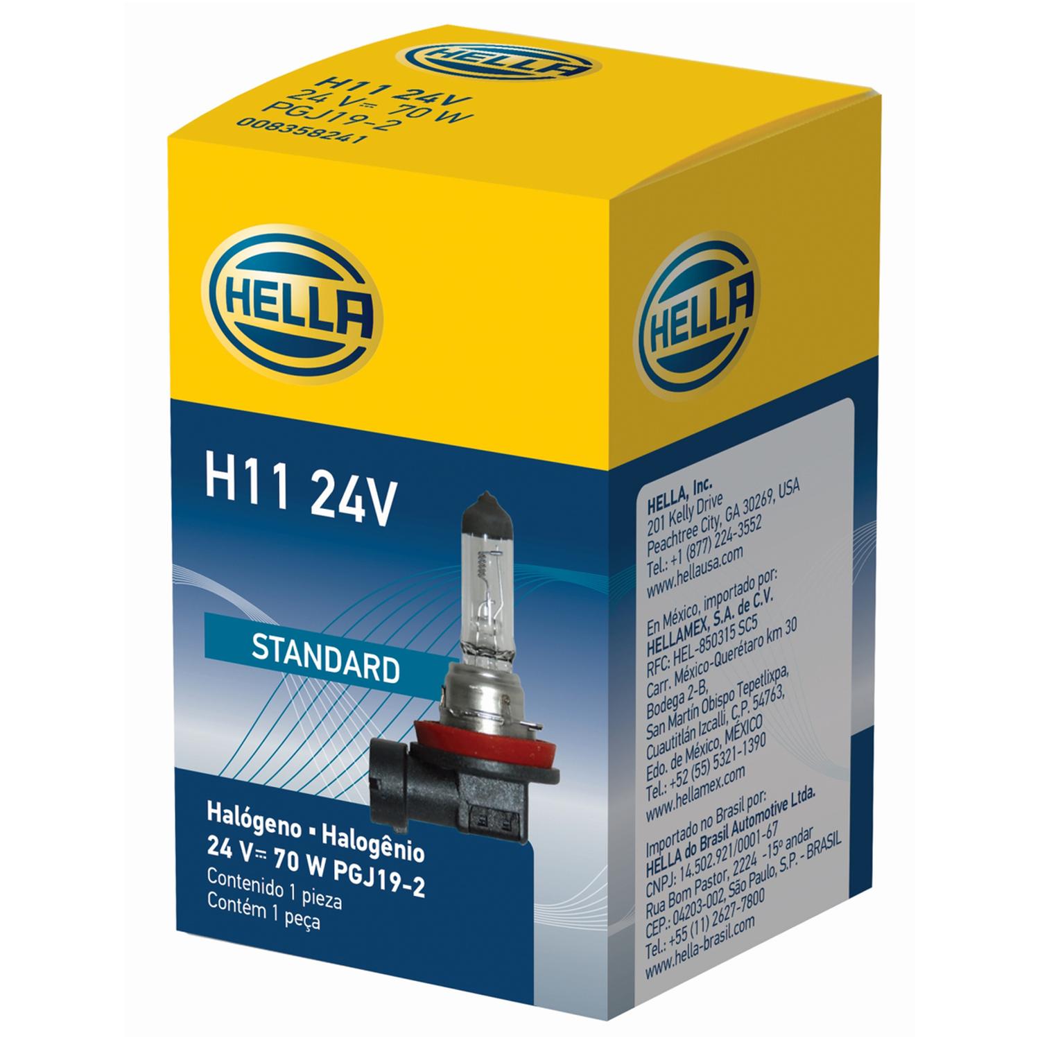 AMPOLLETA HALOGENA H11 24V 70W PGJ19-2 - 2