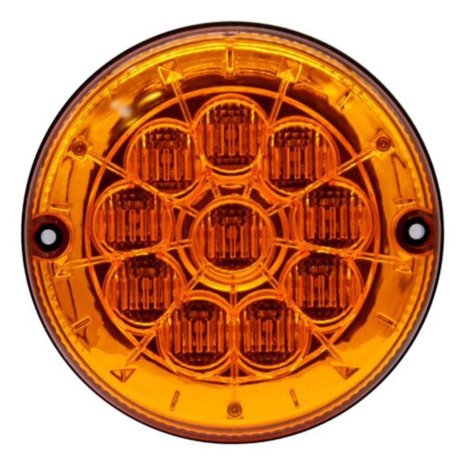 FAROL TRASERO  125MM 24V 10LED APERNABLE BUS BRASIL CRISTAL NARANJA TAMAÑO 125MM - 3
