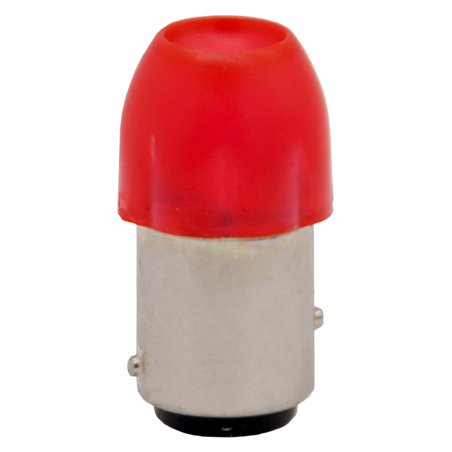 AMPOLLETA LED 1157 12V COLOR ROJA FIJA BAY15D - 1