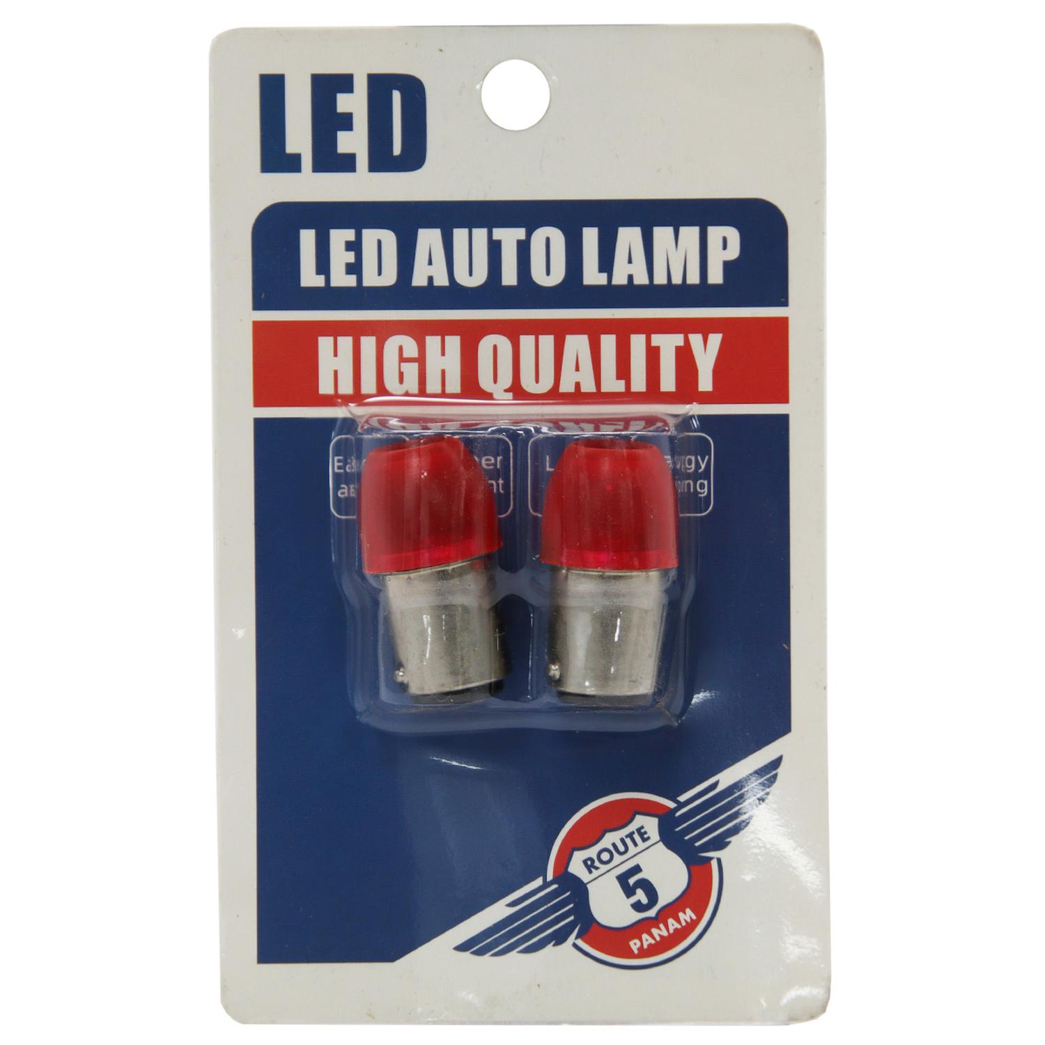 AMPOLLETA LED 1157 12V COLOR ROJA FIJA BAY15D - 2