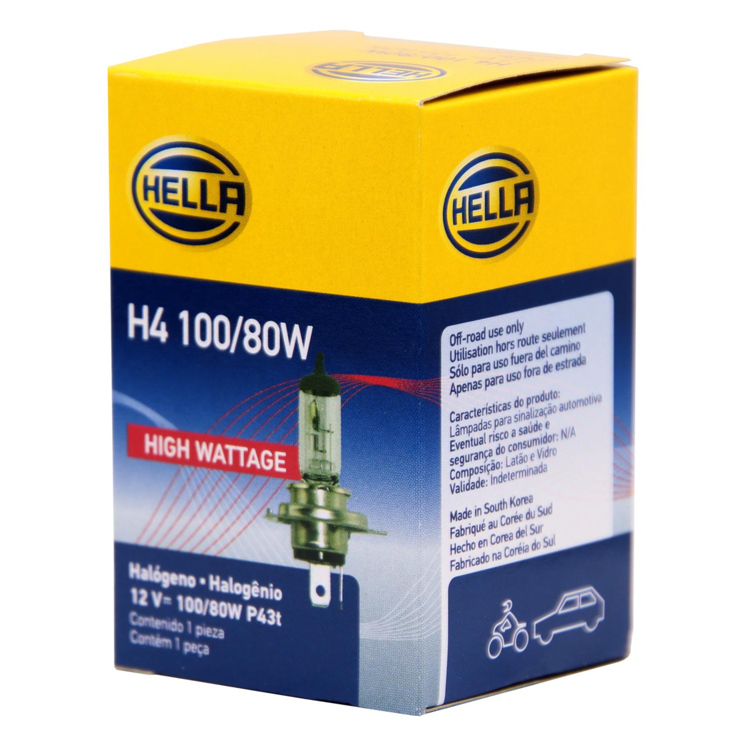 AMPOLLETA HALOGENA H4 12V 100/80W P43T T4.625 - 1