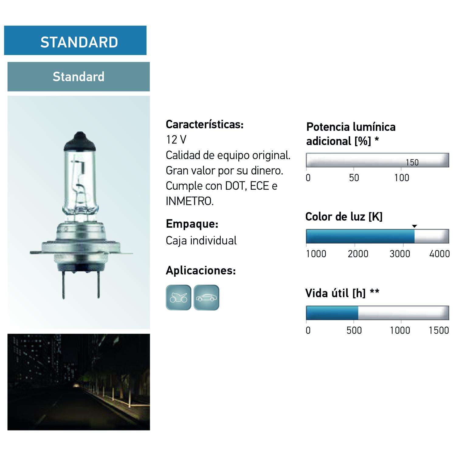 AMPOLLETA HALOGENA H3 24V 70W PK22S T3.25 CRISTAL - 3