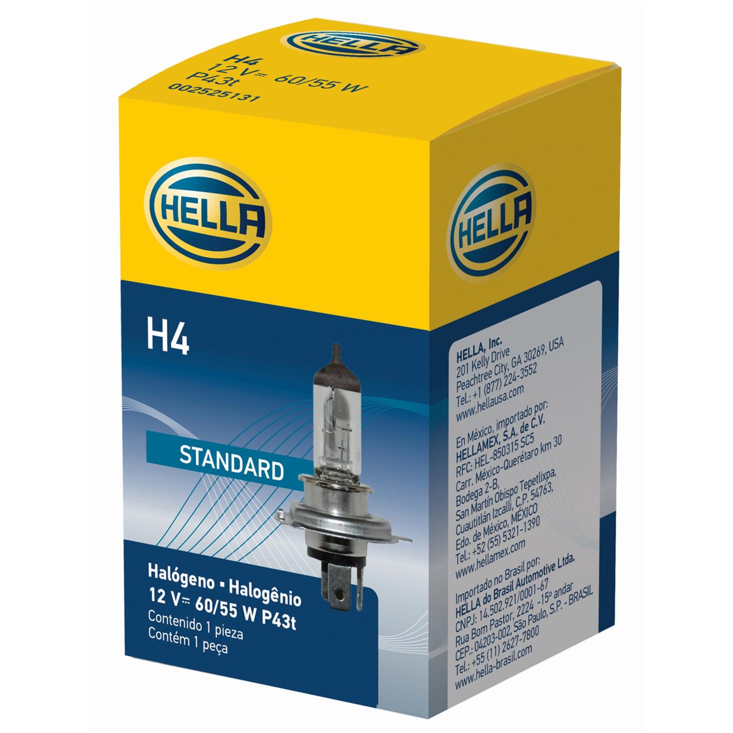 AMPOLLETA HALOGENA H4 12V 60/55W P43T T4,625 - 2