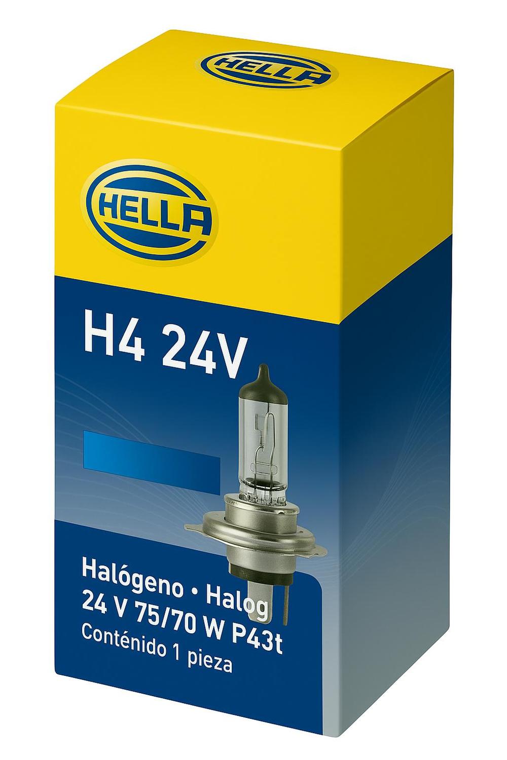 AMPOLLETA HALOGENA H4 24V 75/70W P43T T4.625 - 2