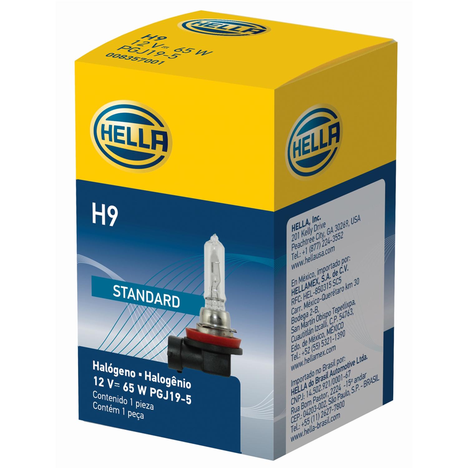 AMPOLLETA HALOGENA H9 12V 65W PGJ19-5 - 2