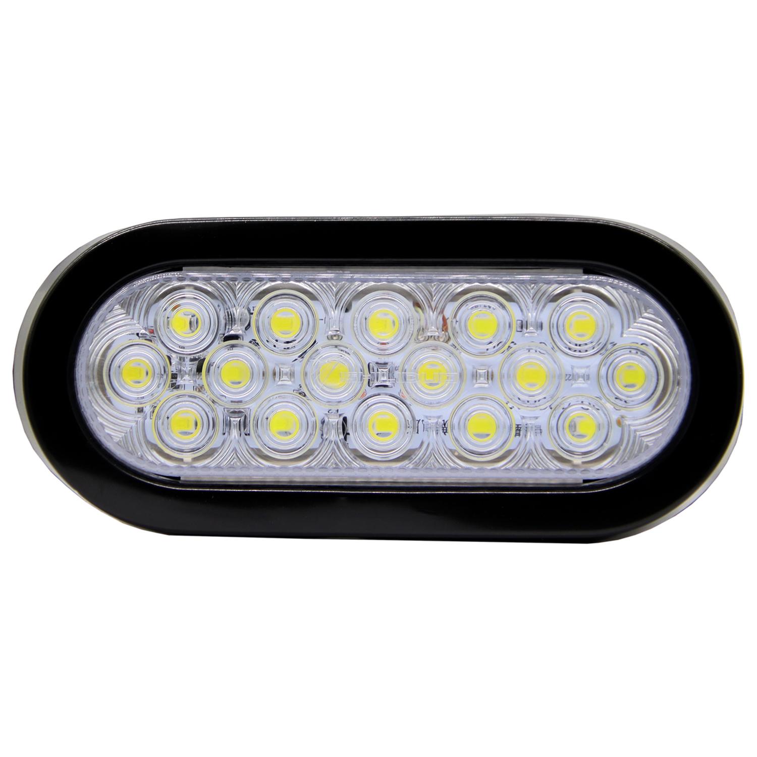 FAROL OVALADO 16LED BIVOLTAJE 170X60MM CRISTAL CONECTOR PIG TAIL - 1
