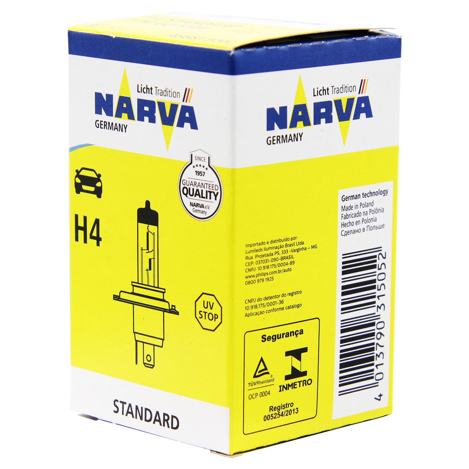 AMPOLLETA HALOGENA H4 12V 60/55W P43T T4.625 - 2