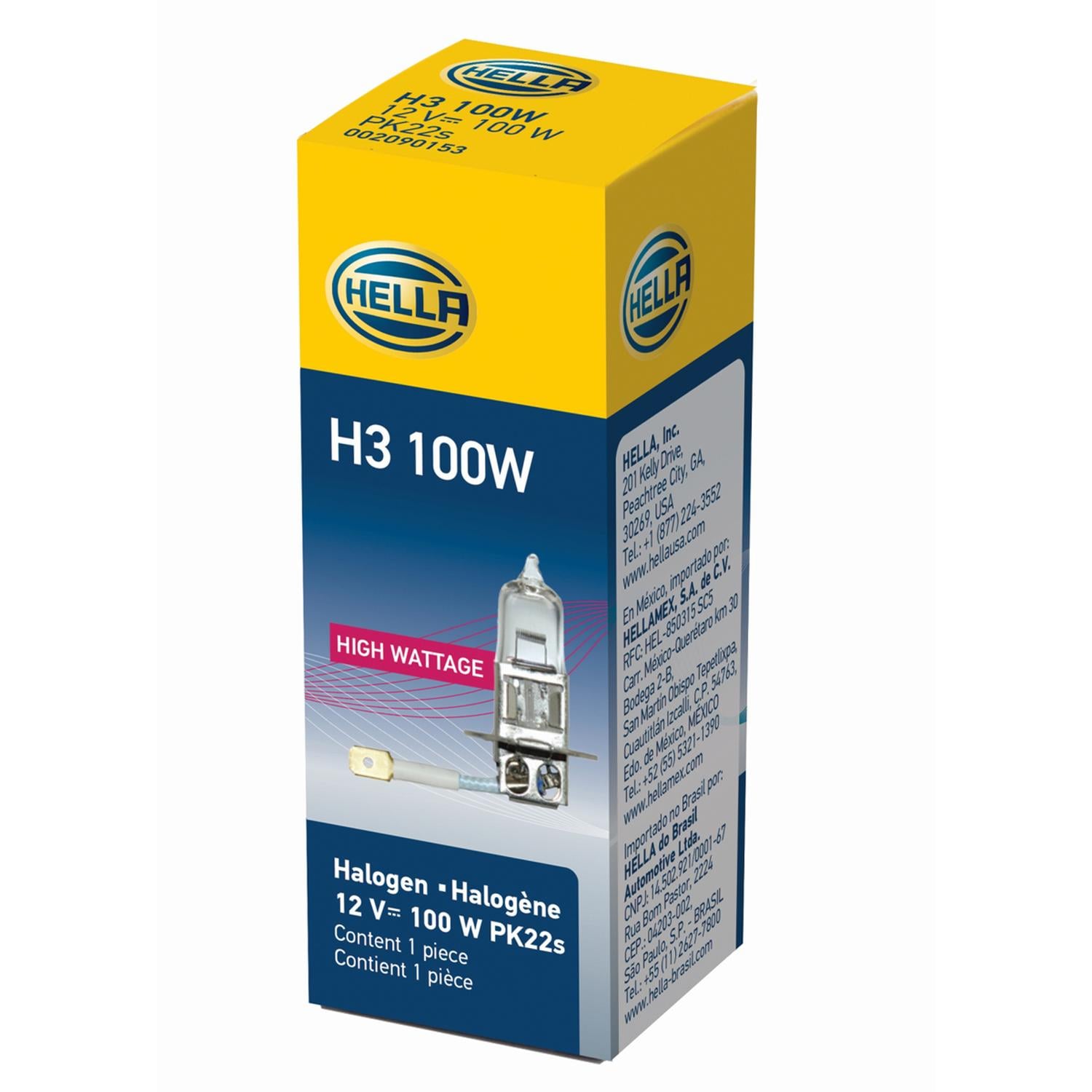 AMPOLLETA HALOGENA H3 12V 100W PK22S T3,25 - 2