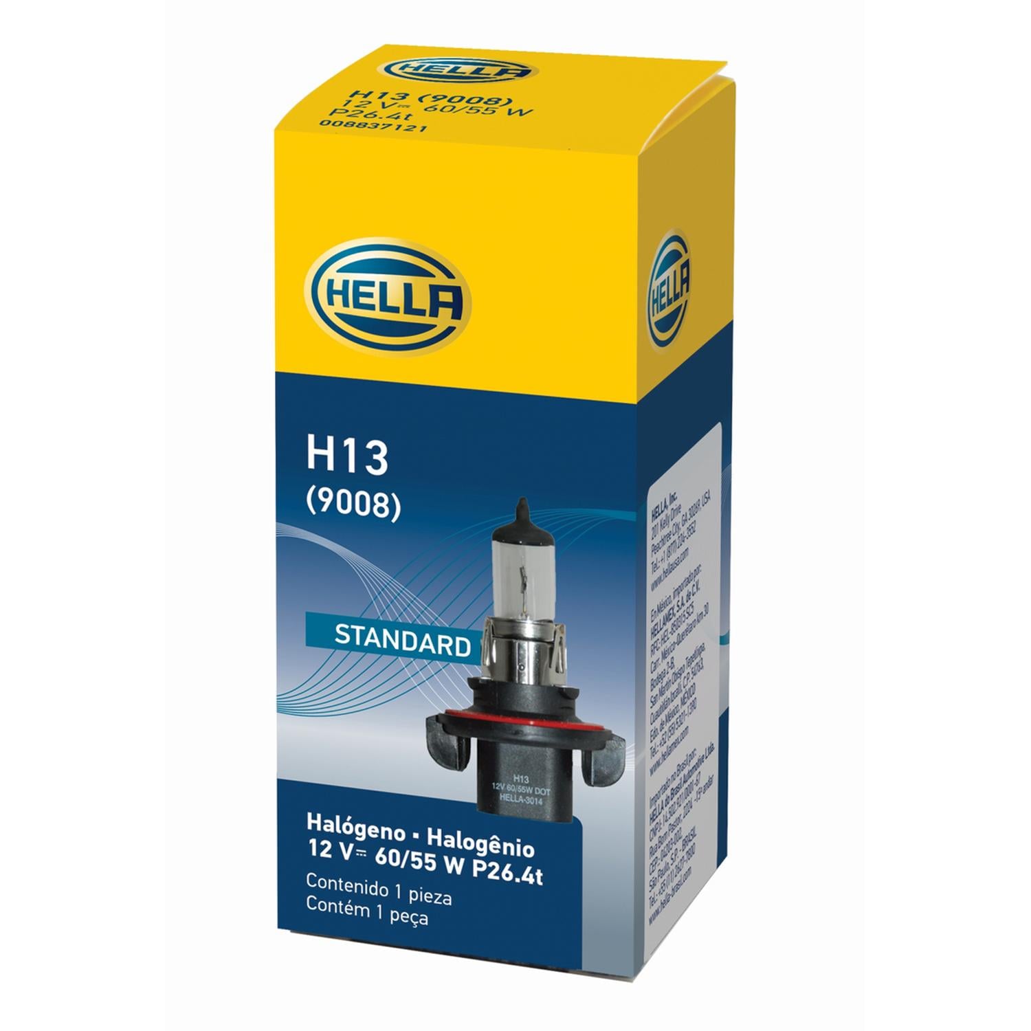 AMPOLLETA HALOGENA H13 / 9008 12V 60/55W P26.4T - 2