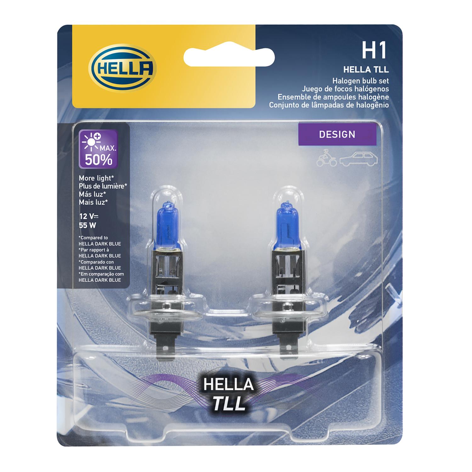 AMPOLLETA HALOGENA H1 12V 55W P14.5S T2.5 AZUL (PAR) - 2