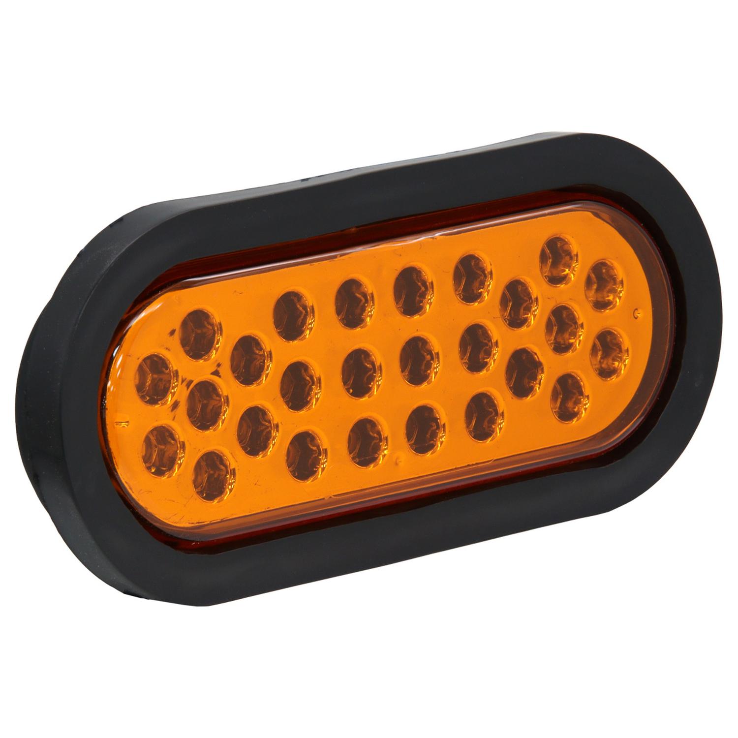 FAROL AMBAR OVALADO 26LED SOPORTE GOMA CON ENCHUFE - 2