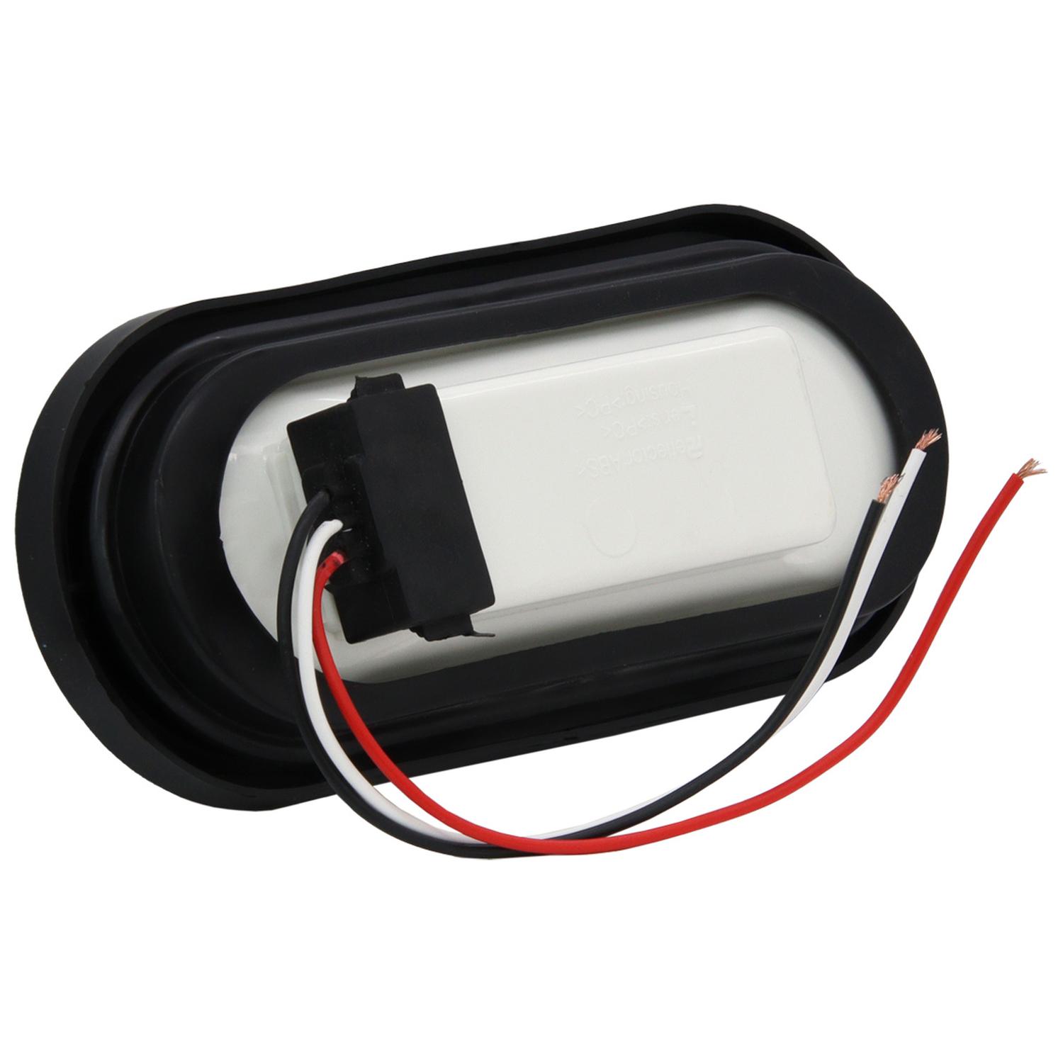 FAROL AMBAR OVALADO 26LED SOPORTE GOMA CON ENCHUFE - 4