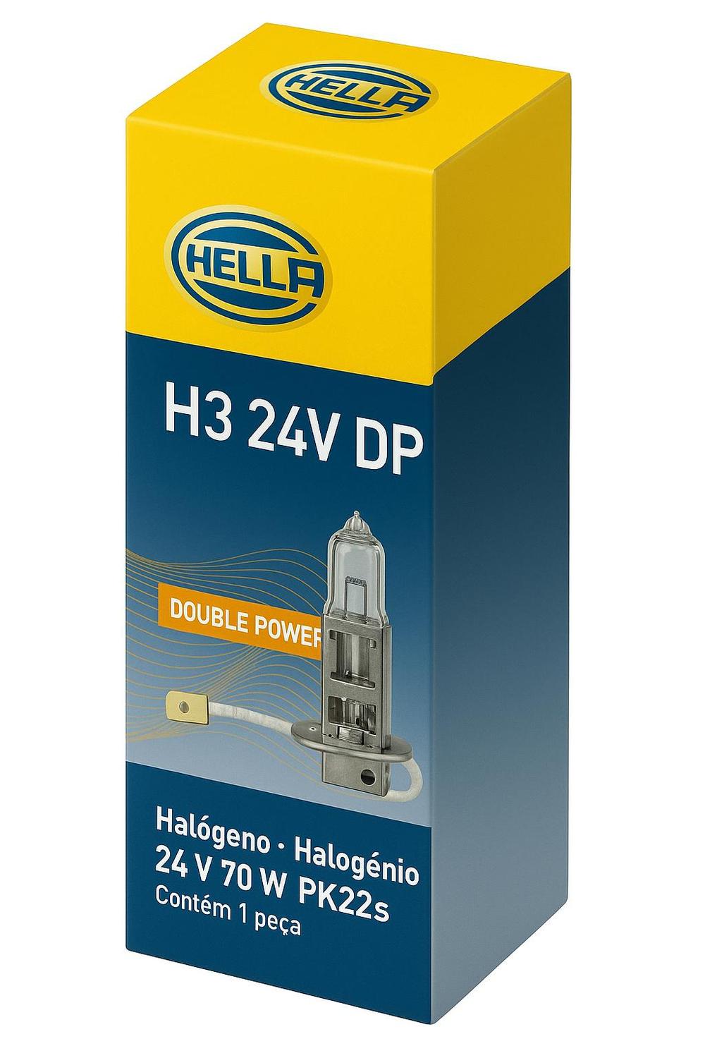 AMPOLLETA HALOGENA H3 24V 70W PK22S T3.25 CRISTAL - 2