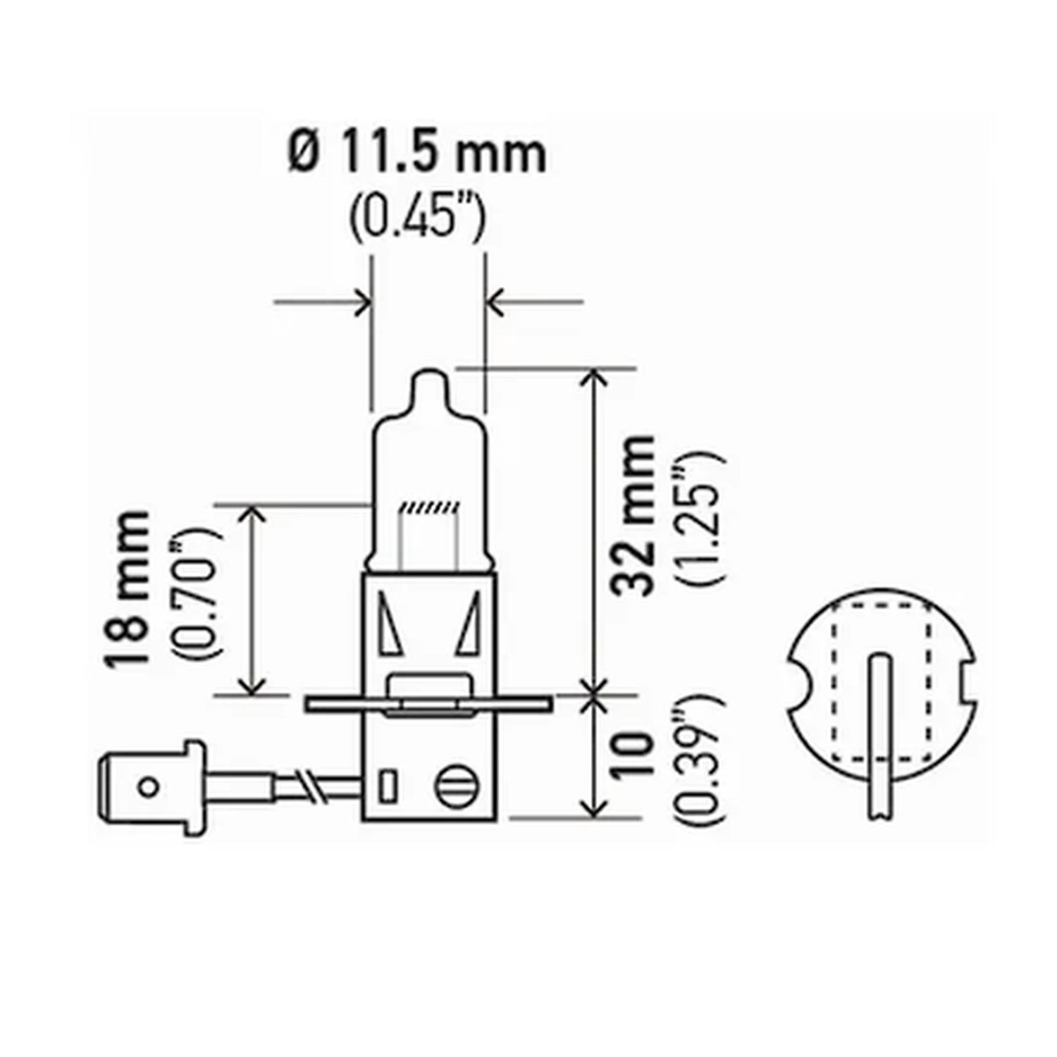AMPOLLETA HALOGENA H3 24V 70W PK22S T3.25 CRISTAL - 3