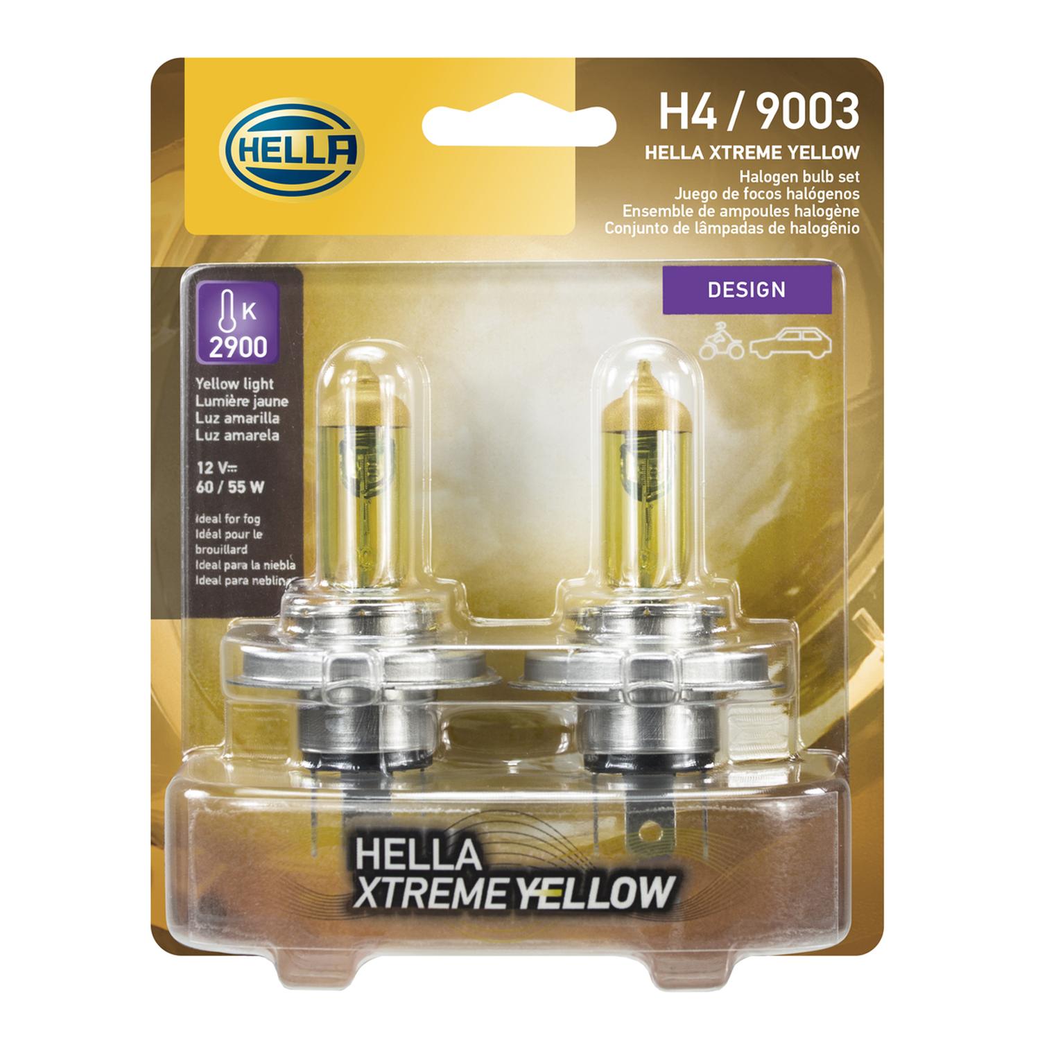AMPOLLETA HALOGENA H4 12V 60/55W P43T T4.625 AMARILLA - 2