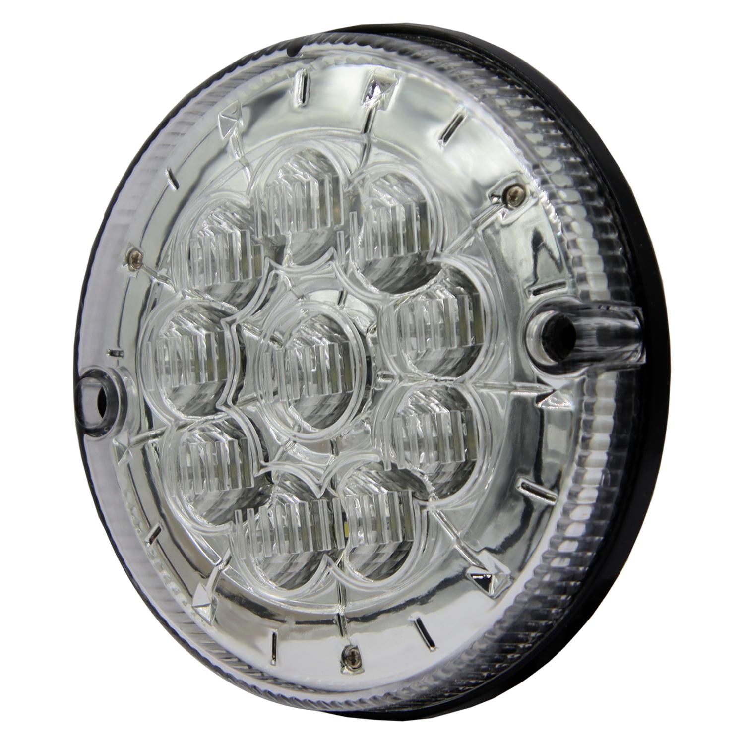 FAROL TRASERO 125MM 24V 10LED APERNABLE BUS BRASIL CRISTAL BLANCO TAMAÑO 125MM - 2