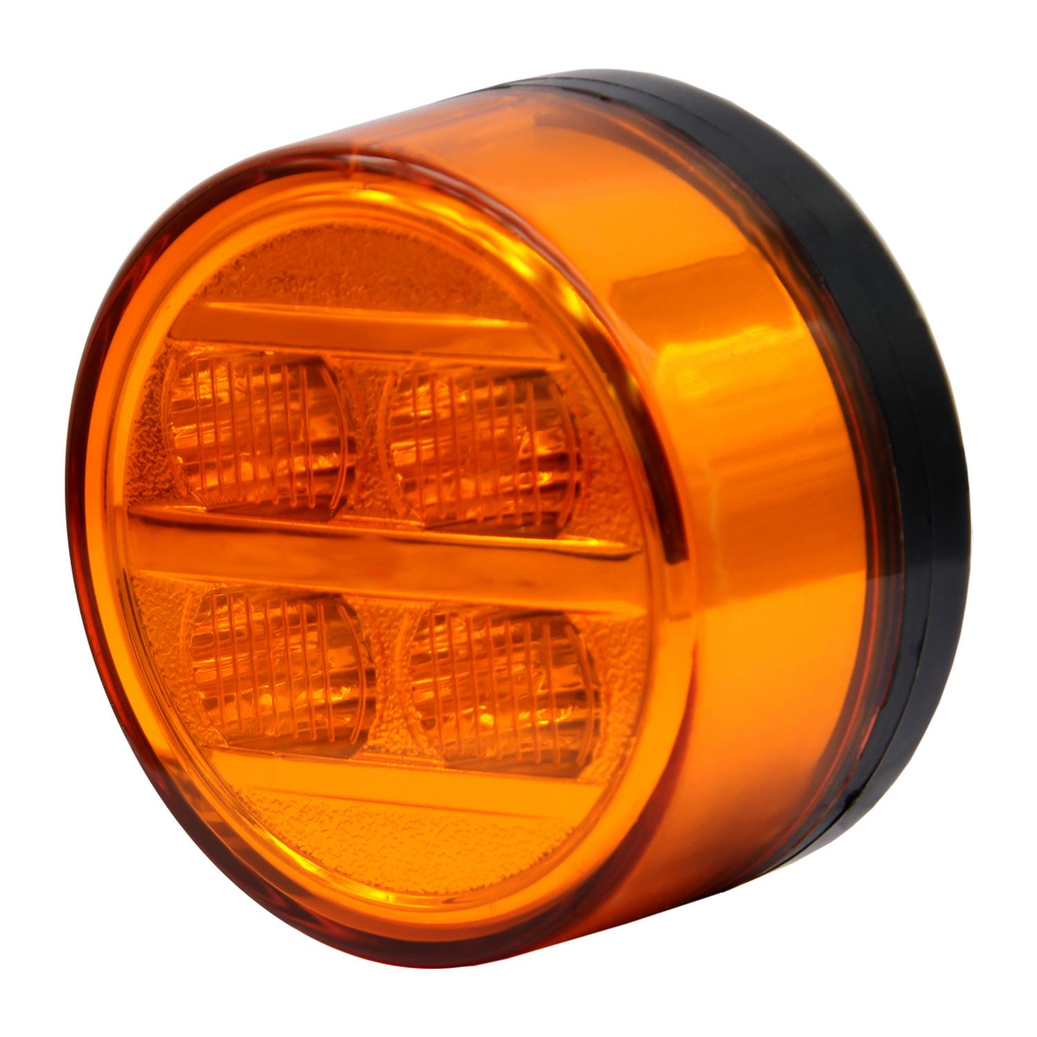 FAROL LATERAL 4LED 70MM BIVOLTAJE BUS BRASIL AMBAR - 2