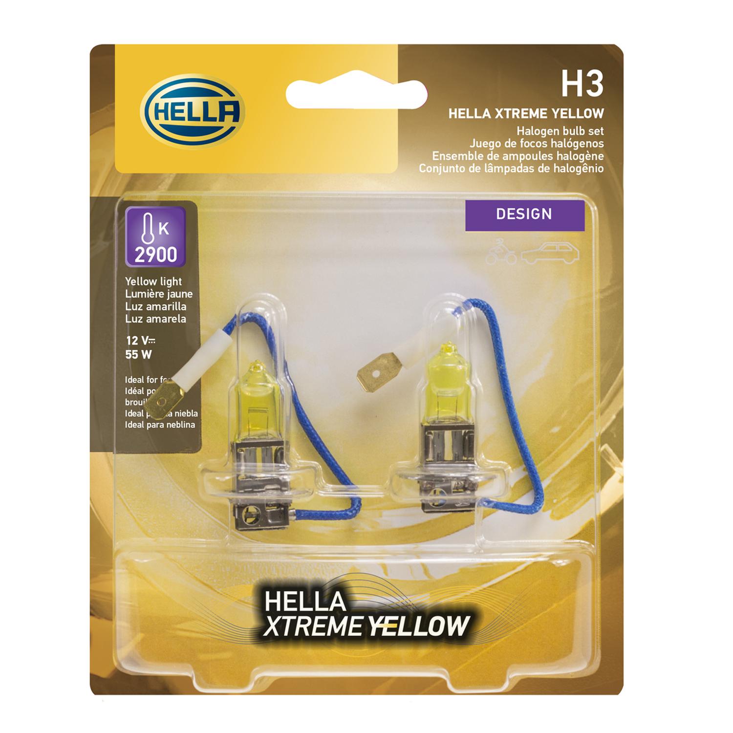 AMPOLLETA HALOGENA H3 12V 55W PK22S T3.25 AMARILLA - 2