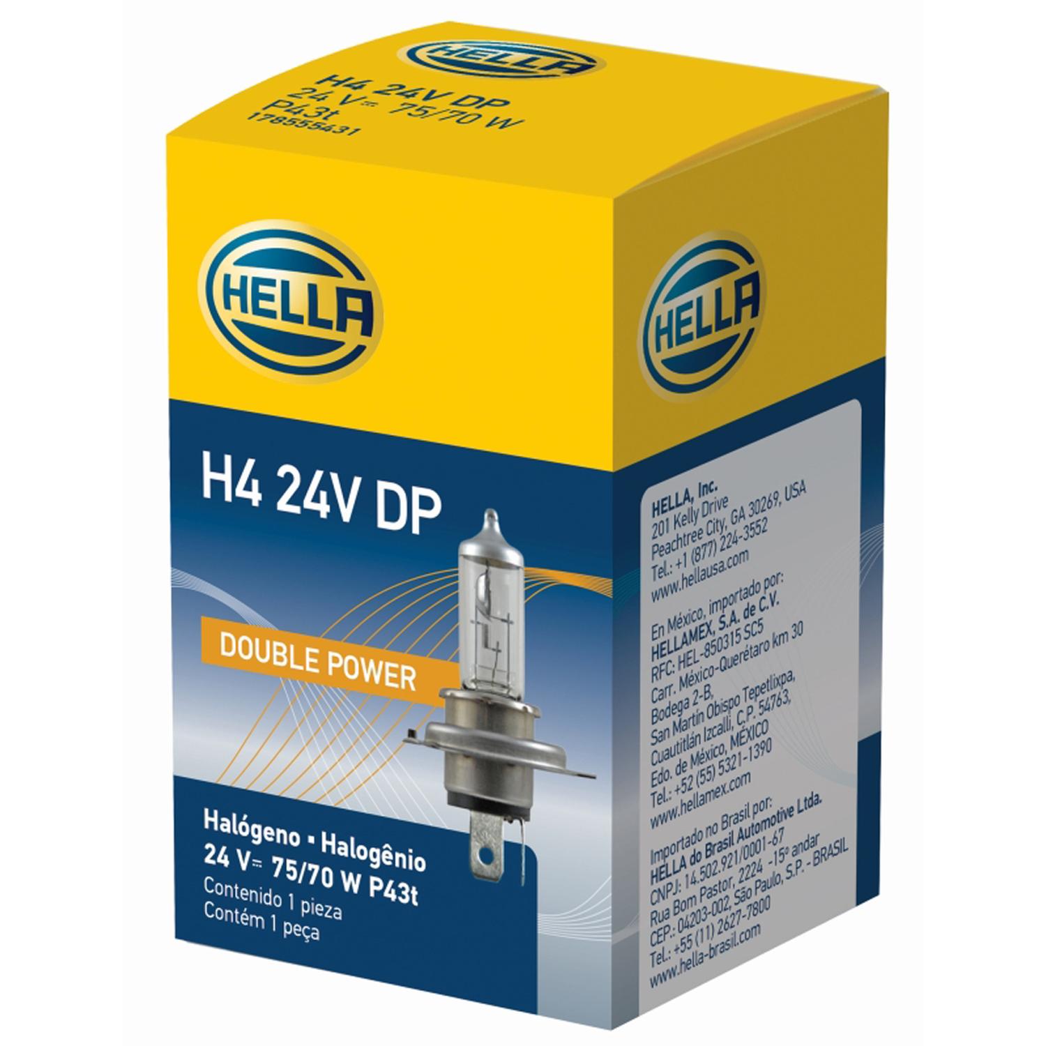 AMPOLLETA HALOGENA H4 24V 75/50W P43T T4.625 - 2