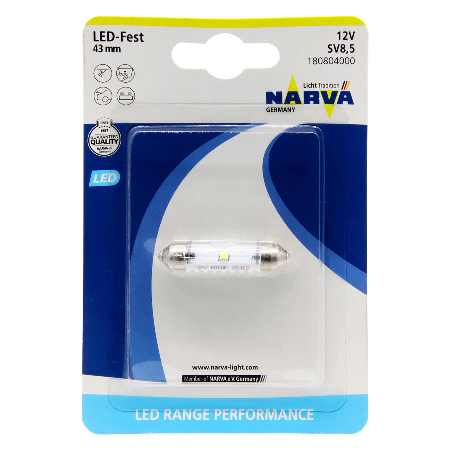 AMPOLLETA FESTOON BLANCA 12V SV8.5 43MM LED - 1