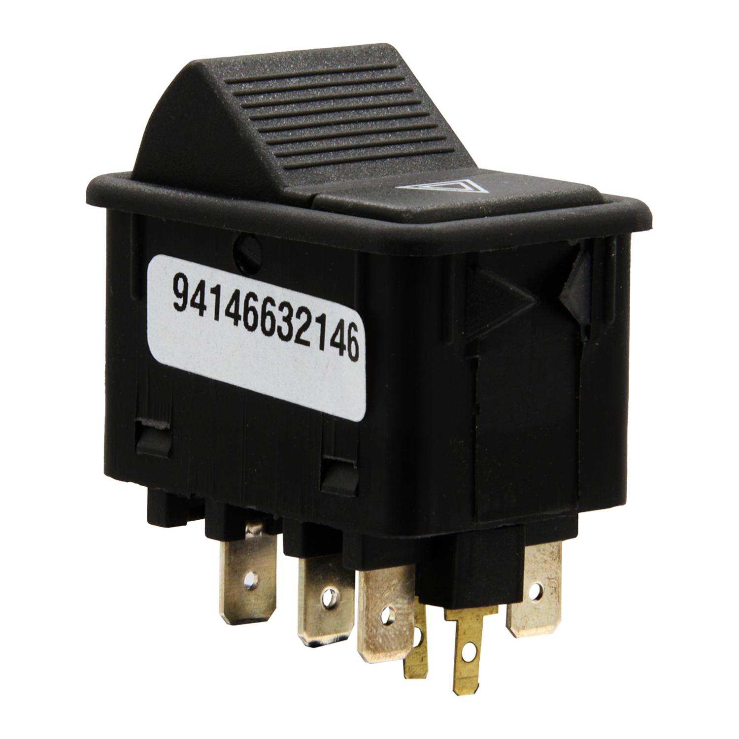 INTERRUPTOR TECLA EMERGENCIA 7 TERMINALES BUSES/CAMIONES/TRACTORES POS.0 (AGRALE 6006011047009. MB E - 2