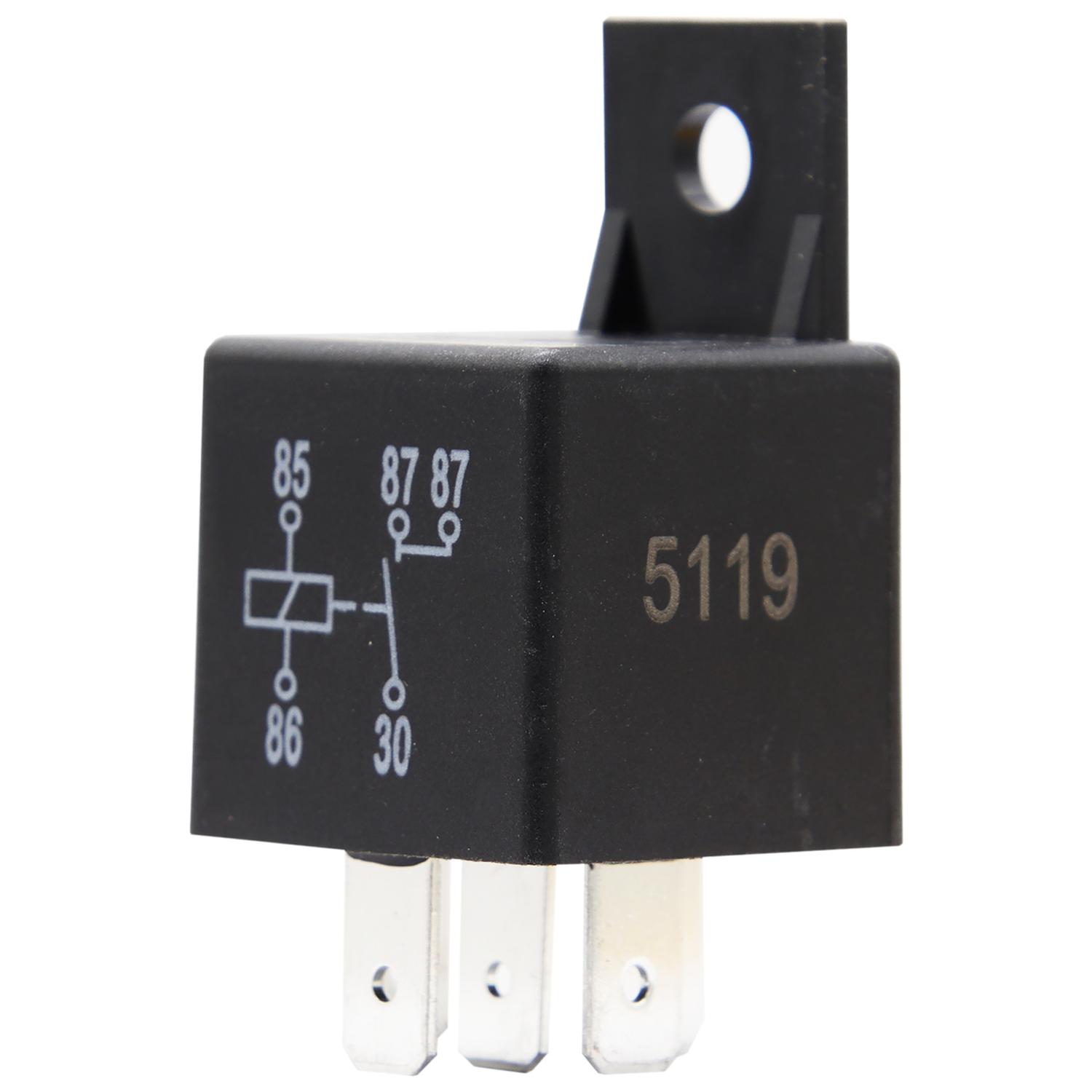 RELAY 12V 40AMP 5P (PUENTEADO) CON SOPORTE