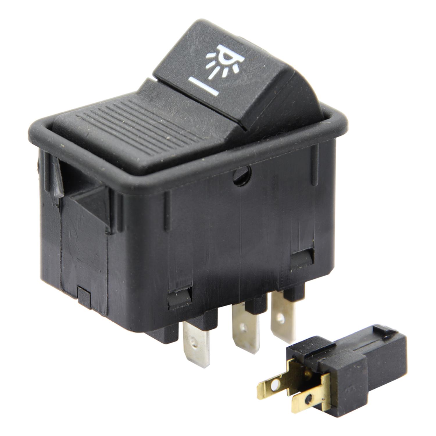 INTERRUPTOR TECLA LUZ LECTURA 12/24V BUSES/CAMIONES 3 TERMINALES. (MB 3455458014 ESQ.B) - 1