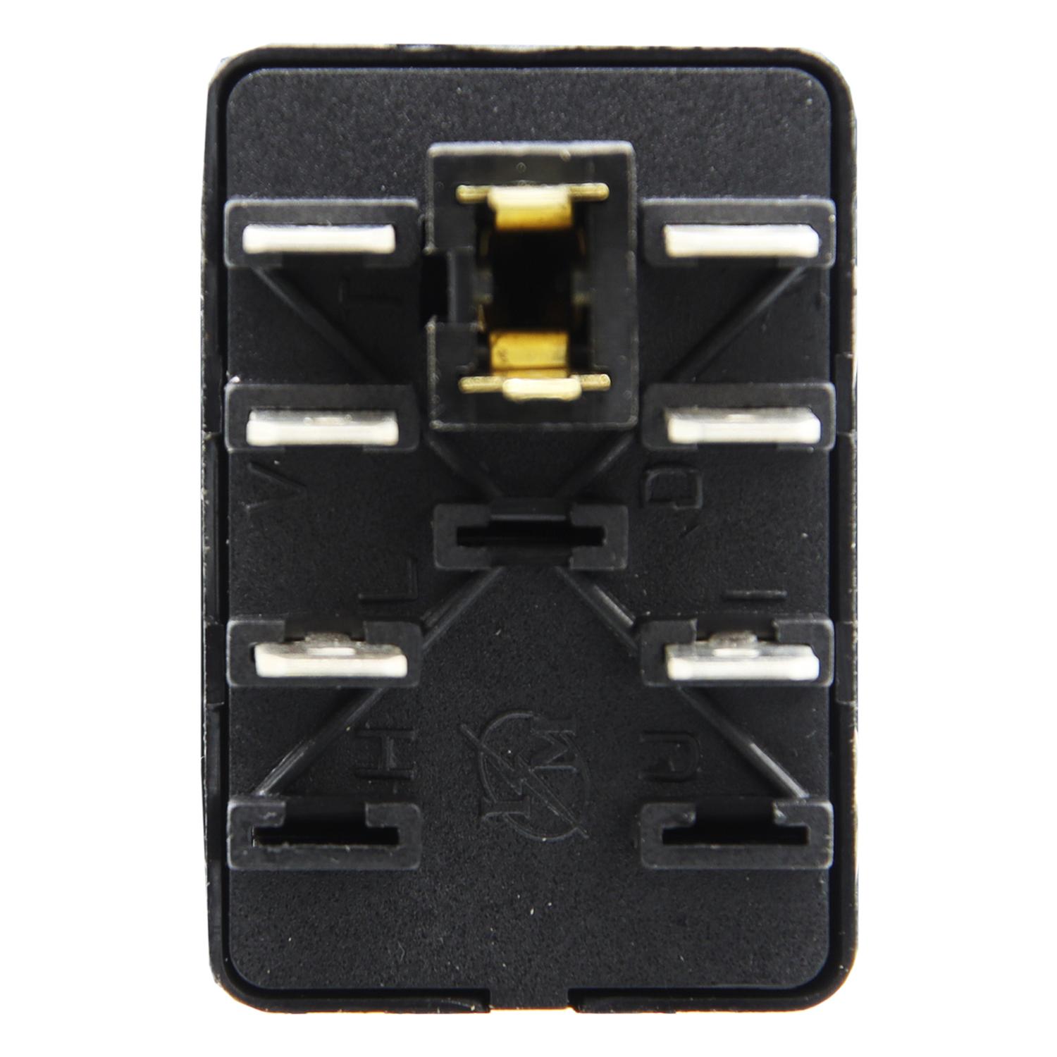 INTERRUPTOR TECLA VENTILADOR 2 VELOCIDADES 6 TERMINALES BUSES/CAMIONES (MB 3595457414 ESQ.D) - 2