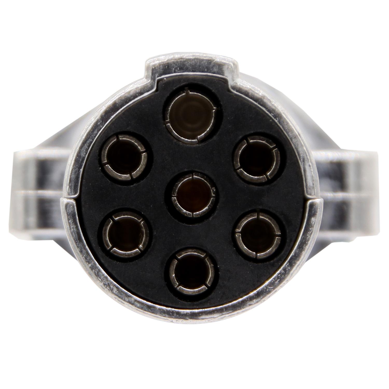 ENCHUFE ACOPLADO HEMBRA 7 SALIDA CON RESORTE - 1