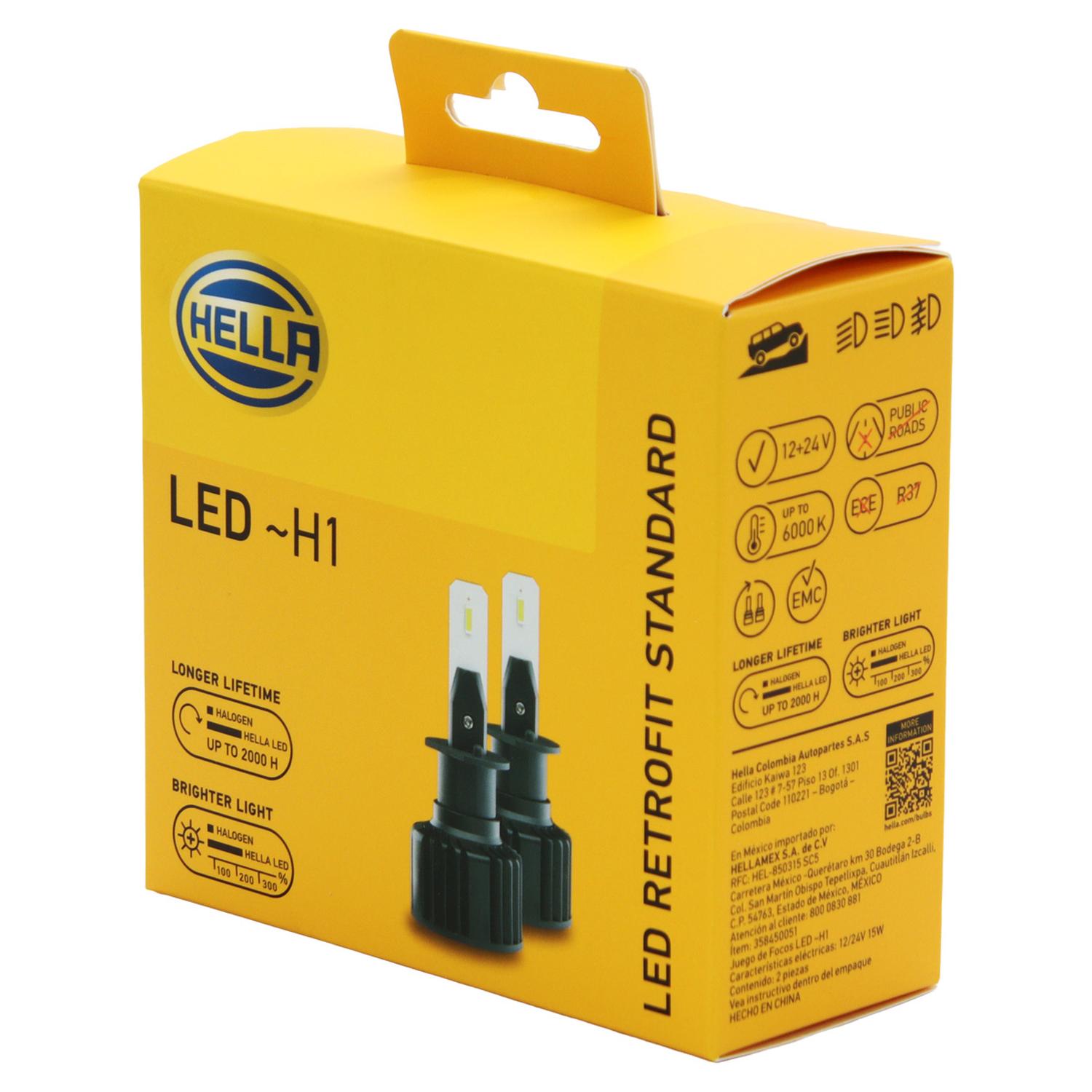 AMPOLLETA LED H1 RETROFIT STD 12/24V 15W 1500LM 6000K (PAR) - 1