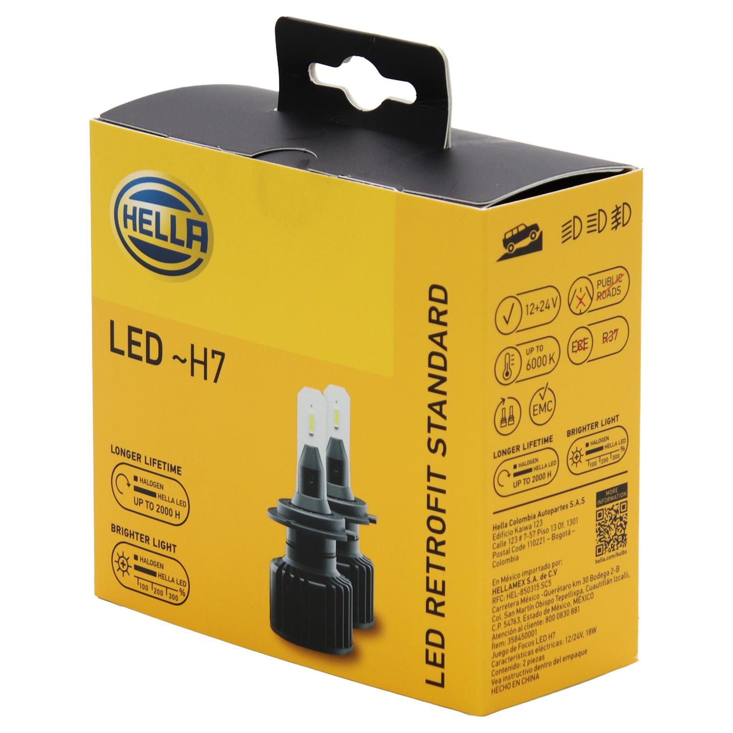 AMPOLLETA LED H7 RETROFIT STD 12/24V 18W 1900LM 6000K (PAR) - 1