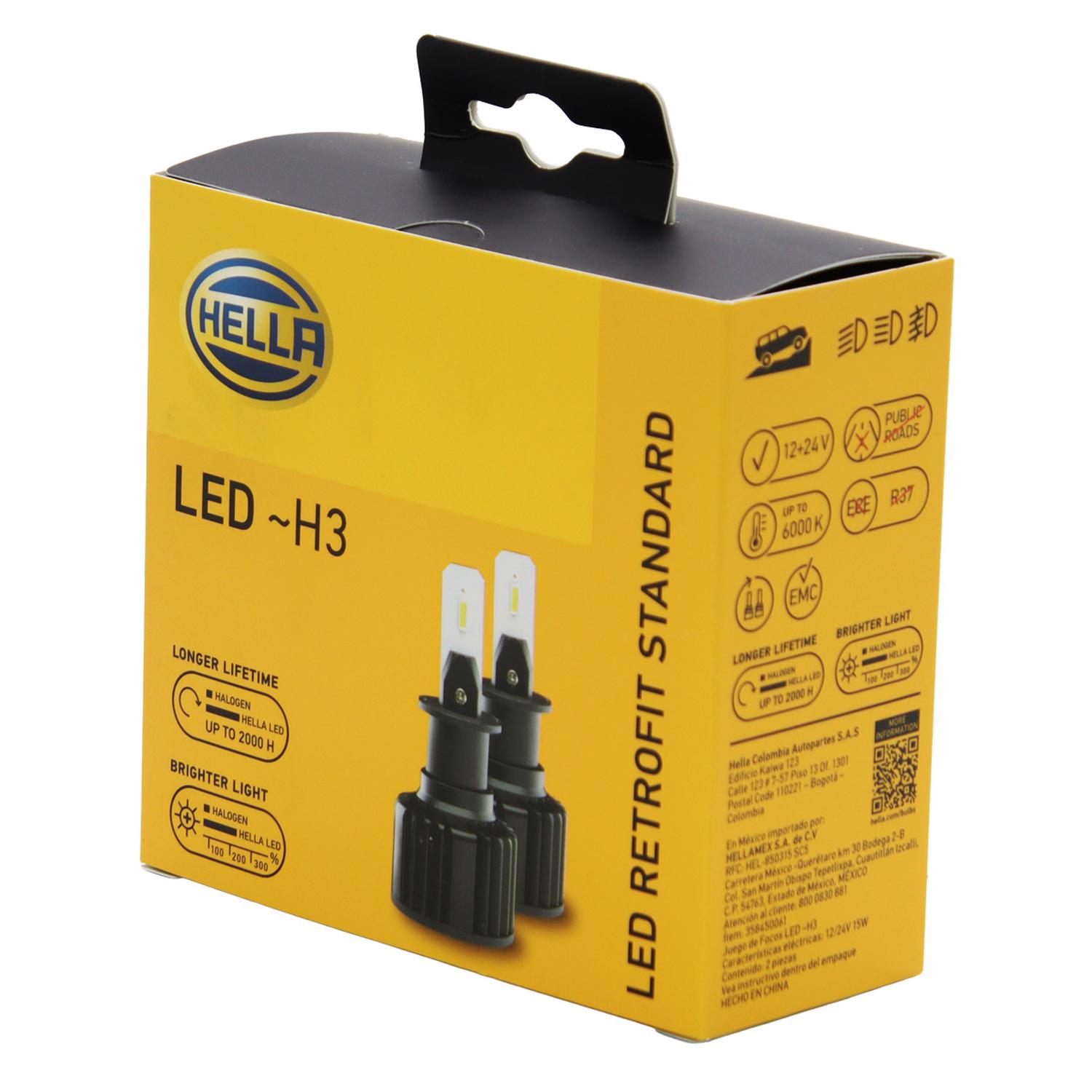 AMPOLLETA LED H3 RETROFIT STD 12/24V 15W 1500LM 6000K (PAR) - 1