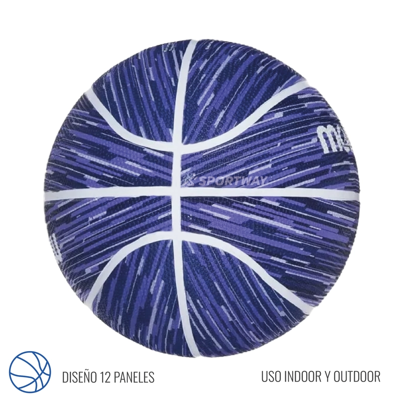 BALON BASQUETBOL MOLTEN BF1600 AZULINO/BLANCO TALLA 7 - 2