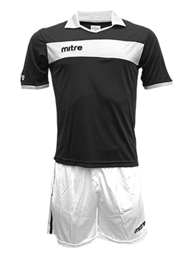 UNIFORME DE FUTBOL LONDON HOMBRE MITRE NEGRO BLANCO - 1