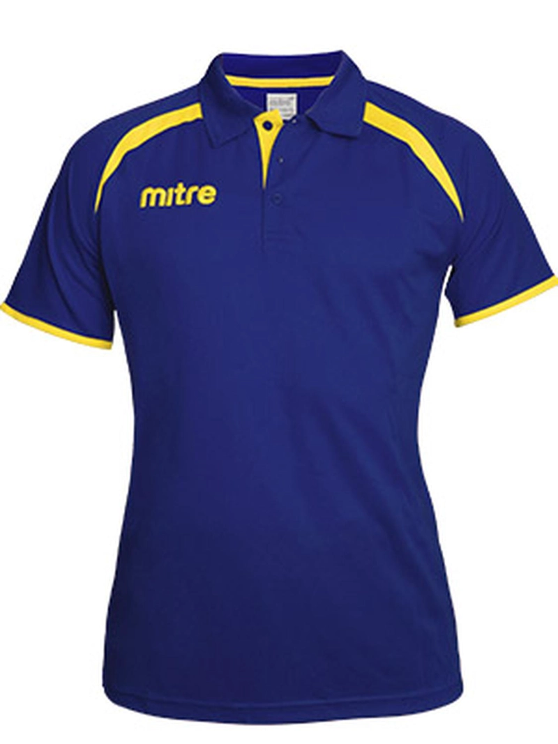 POLERA PIQUE MUJER MITRE AZULINO AMARILLO - 1