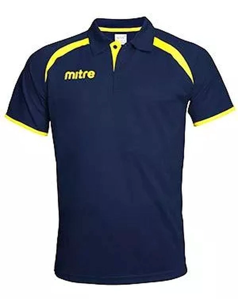 POLERA PIQUE HOMBRE MITRE AZUL MARINO AMARILLO - 1
